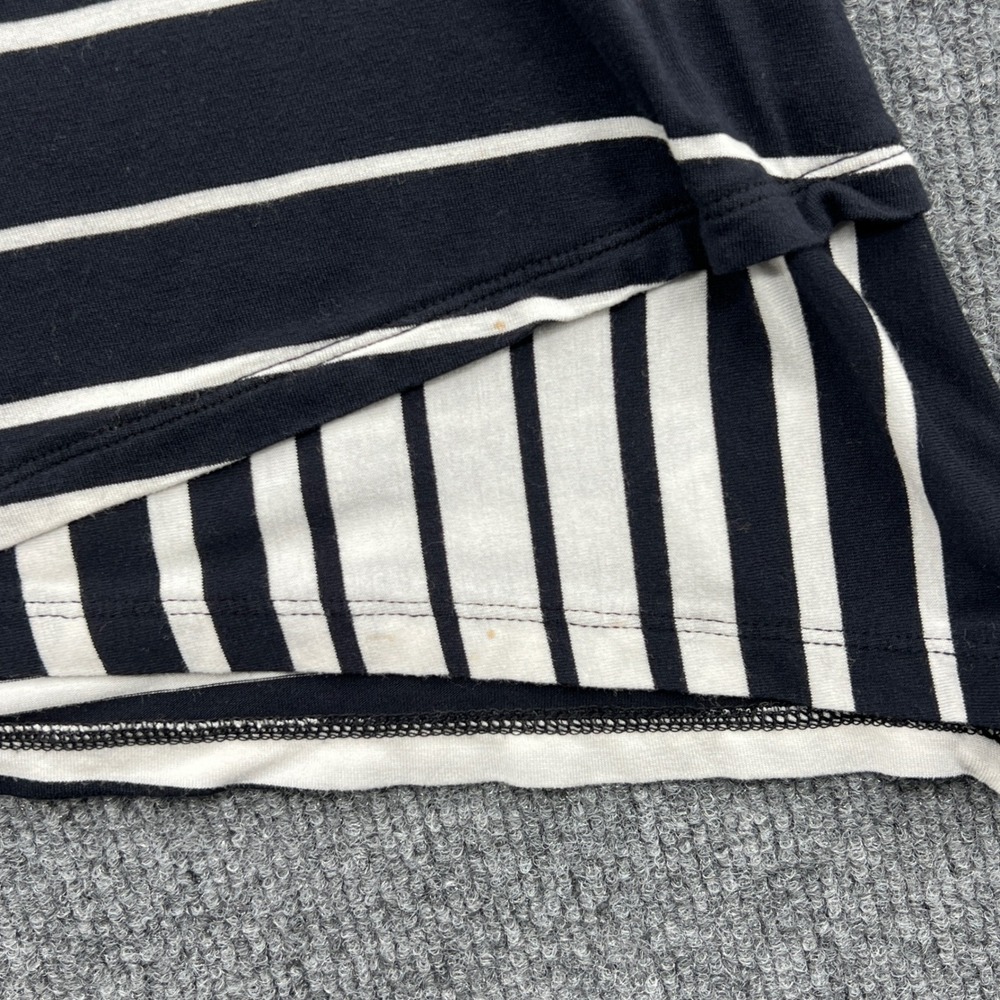 LOGO Lori Goldstein Striped‎ Tunic Women M Black White Casual Comfort Asymmetric - Picture 6 of 8